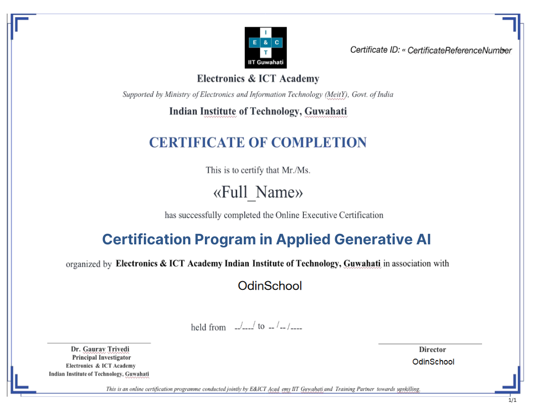 IITG - Gen AI certificate